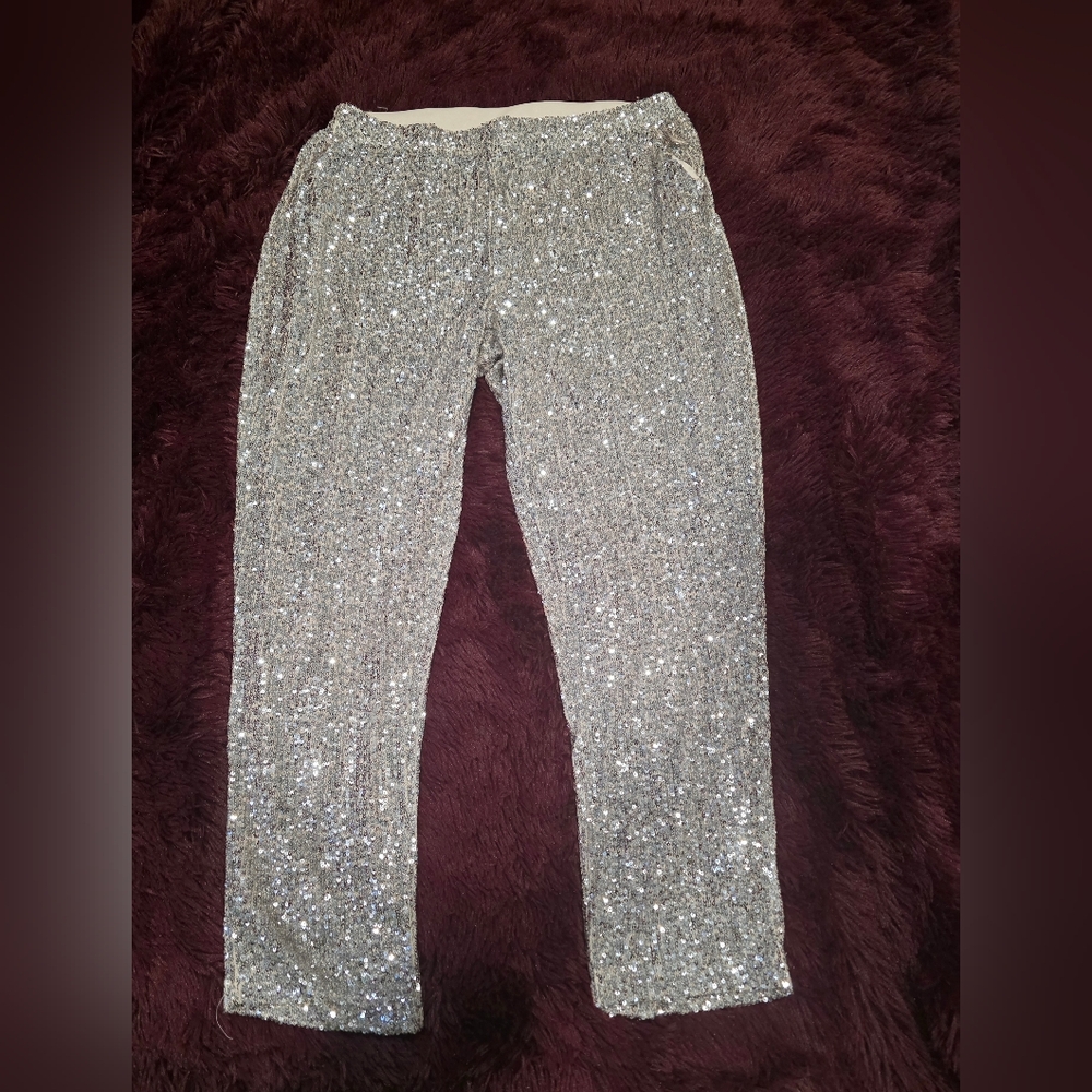 Cable & Gauge Cream Sequin Skirt